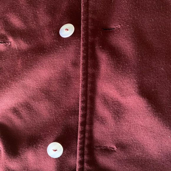 CECICO Double-Breasted Burgundy Blazer - Picture 7 of 7